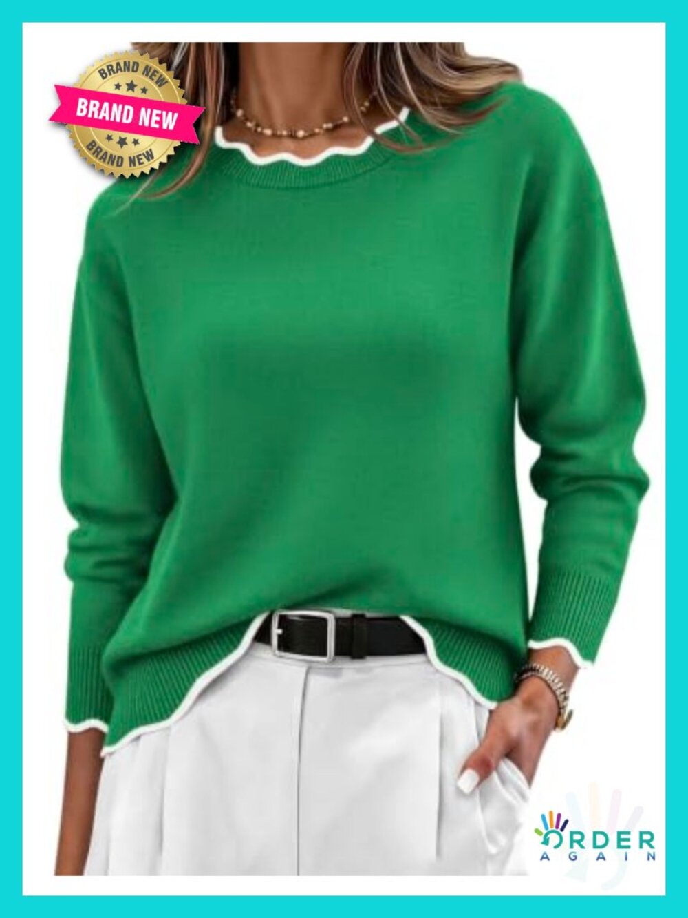 Zeagoo Womens Sweaters Long Sleeve Pullover Loose Fit Knit Sweater